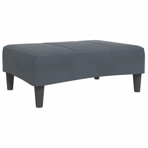 Fotpall mörkgrå 77x55x31 cm sammet