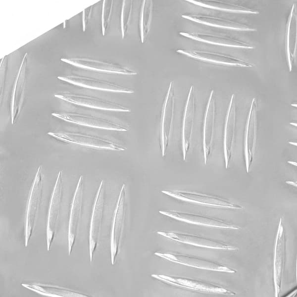 Trappsteg Rektangulär 5 pcs Silver 60 x 18 x 2,5 cm Aluminium