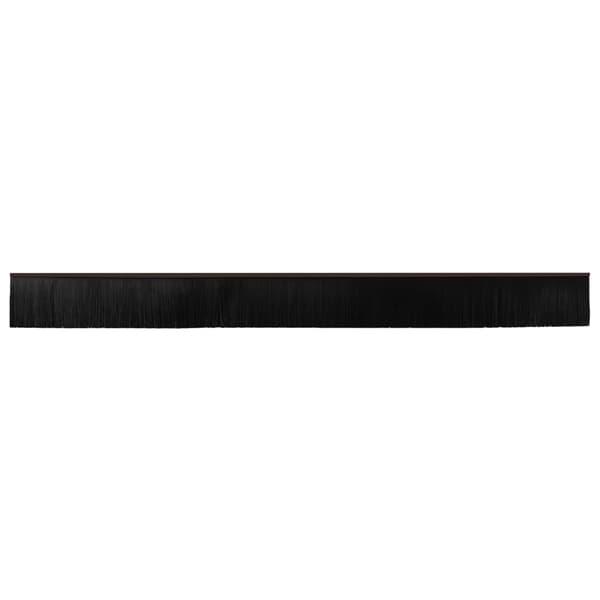 Självhäftande dörrborstlist 12 pcs Brun 100 cm