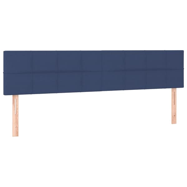 Sänggavel LED blå 160x5x78/88 cm tyg