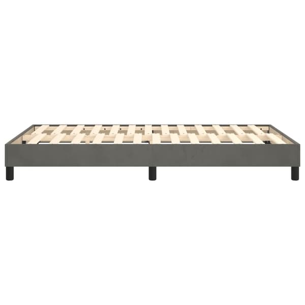 Boxspring-sängram mörkgrå 120x200 cm sammet
