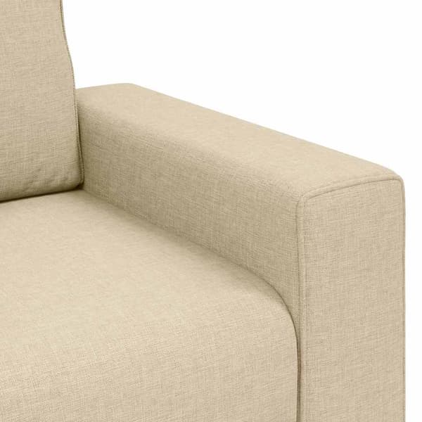 2-sitssoffa gräddvit 160x77x82 cm tyg