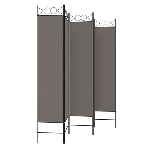 Rumsavdelare 5 paneler antracit 200x220 cm tyg