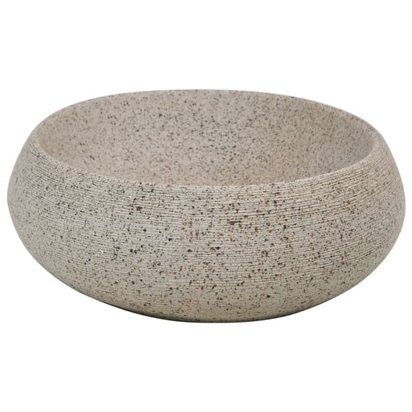 Handfat sand oval 59x40x15 cm keramik