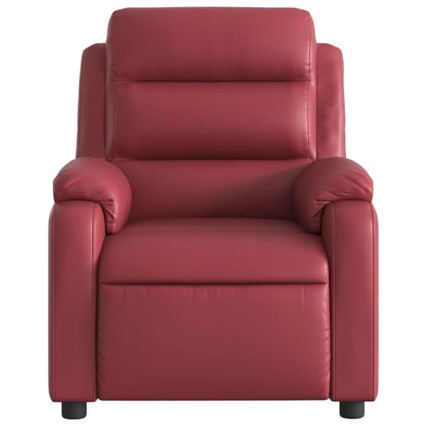 Reclinerfåtölj vinröd konstläder
