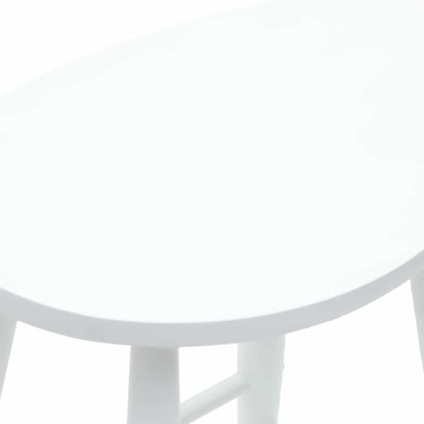 Matstolar 2 pcs Vit 46 x 37 x 63 cm Massiv Gummiträ