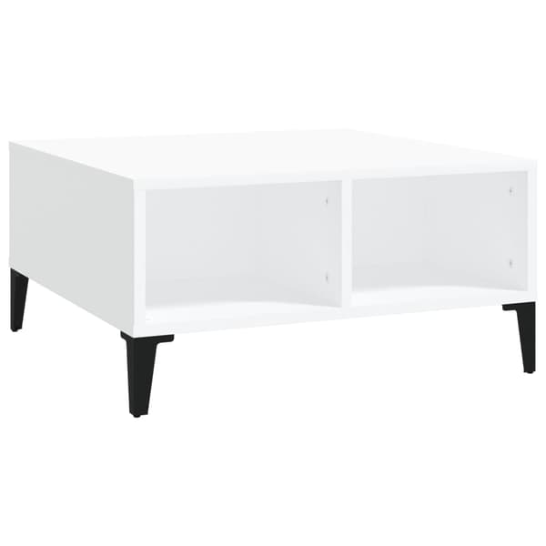 Soffbord vit 60x60x30 cm konstruerat trä