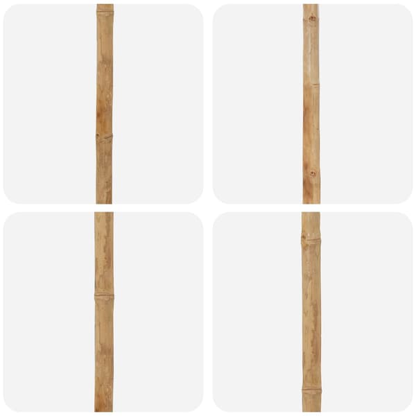 Trädgårdsparasol Mörkgrå Ø 217 x 230 cm Bambu