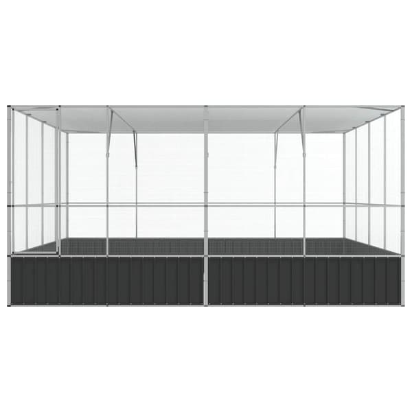 Voljär silver 418x414x212 cm stål