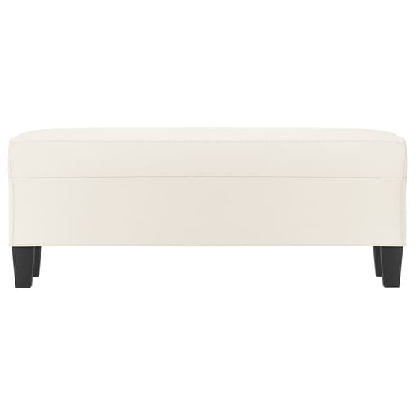Bänk gräddvit 100x35x41 cm konstläder