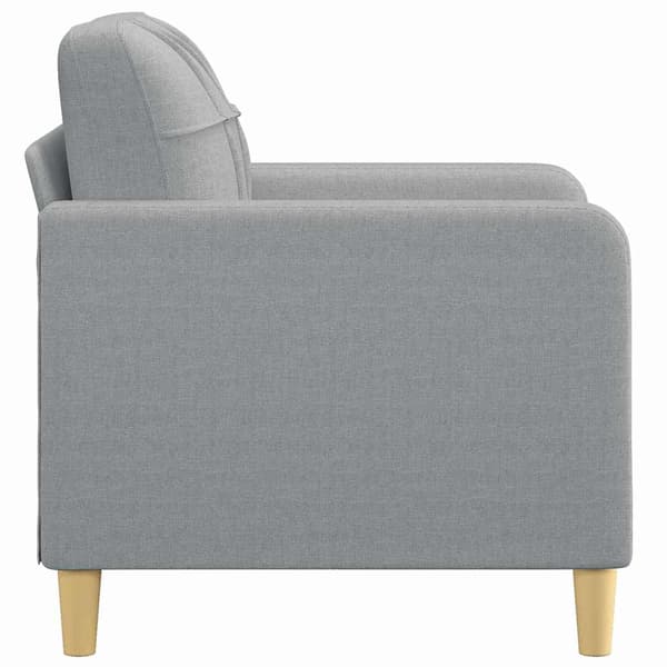 Fåtölj ljusgrå 60 cm tyg