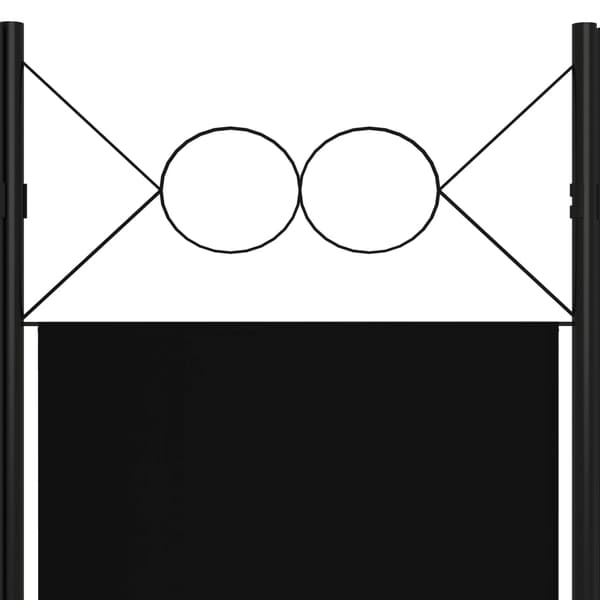 Rumsavdelare 4 paneler svart 160x180 cm