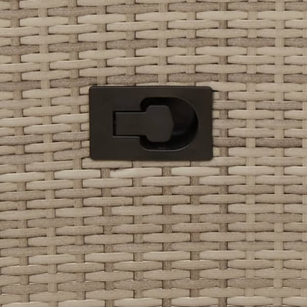 Bistrogrupp med dynor 3 delar beige konstrotting
