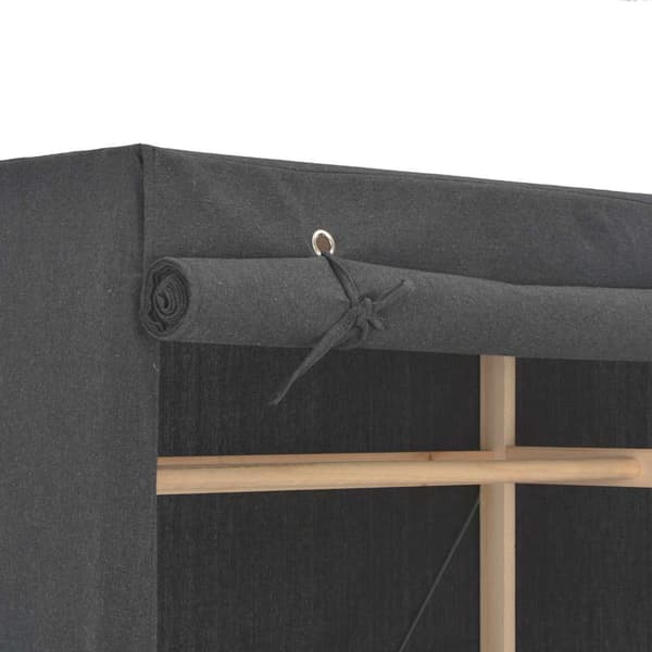 Garderob 79x40x170 cm grå tyg