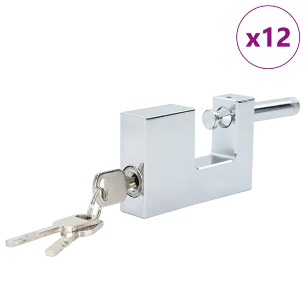 Hänglås 12 pcs Silver Stål