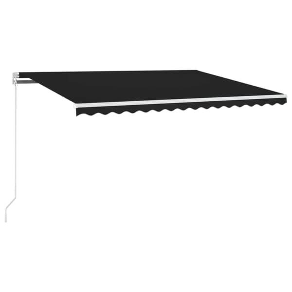Markis manuellt infällbar med LED 450x350 cm antracit