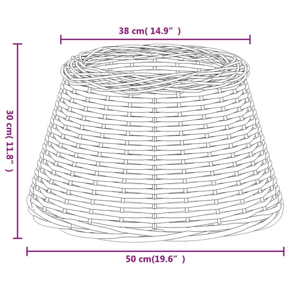 Lampskärm brun Ø50x30 cm korgmaterial