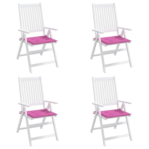 Stolsdynor 4 st rosa 50x50x3 cm tyg