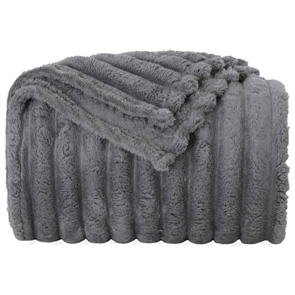 Filtar 6 pcs Mörkgrå 200 x 150 cm Fleece
