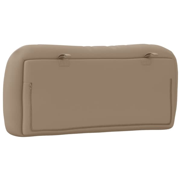 Headboard Cushion "Hvar" Cappuccino 90 cm Faux Leather