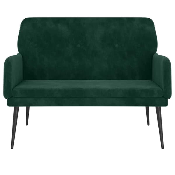 Bänk mörkgrön 108x79x79 cm sammet