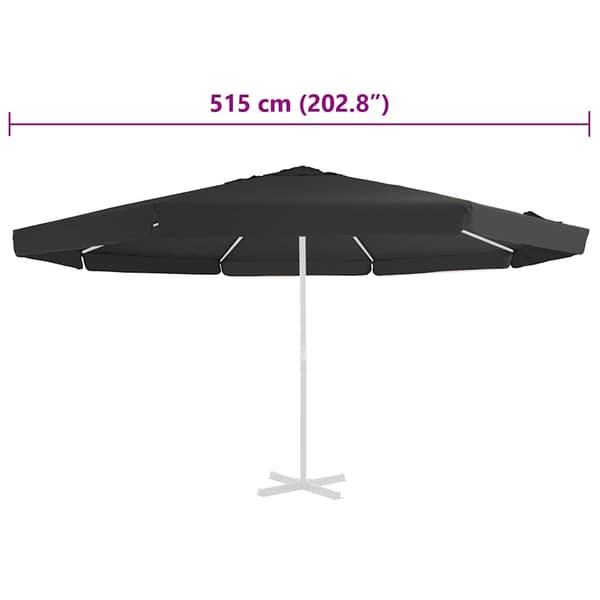 Reservtyg för parasoll svart 515 cm