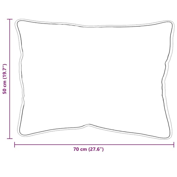 Kudde med kudde 2 pcs Vit 70 x 52 x 20 cm Bomull och Polyester