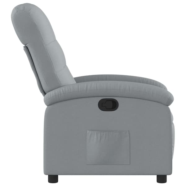Reclinerfåtölj ljusgrå tyg