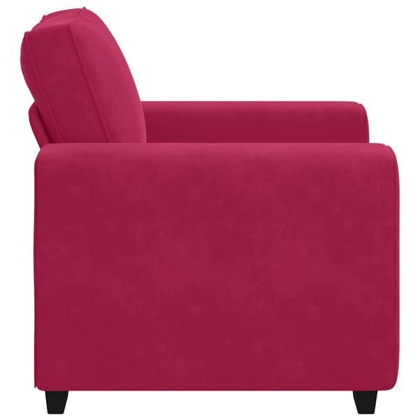 Soffstol vinröd 100x77x82 cm sammet