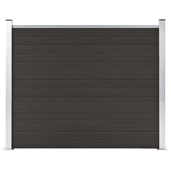 Staketpanel WPC 180x146 cm svart