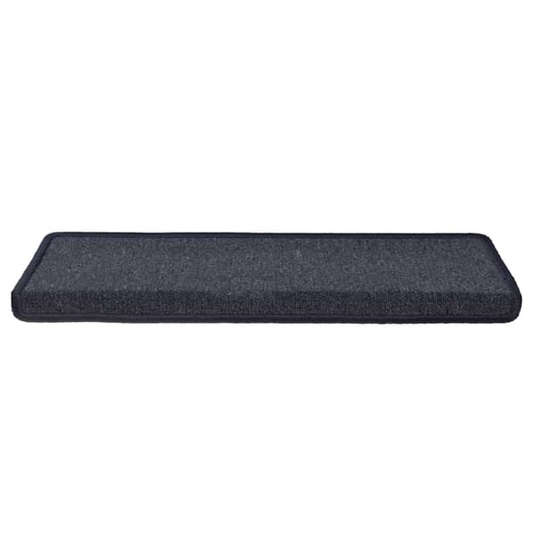 Trappmattor 15 st 65x21x4 cm mörkgrå och blå rektangulär kant