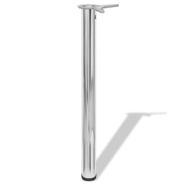 Höjdjusterbara bordsben 4 st krom 710 mm