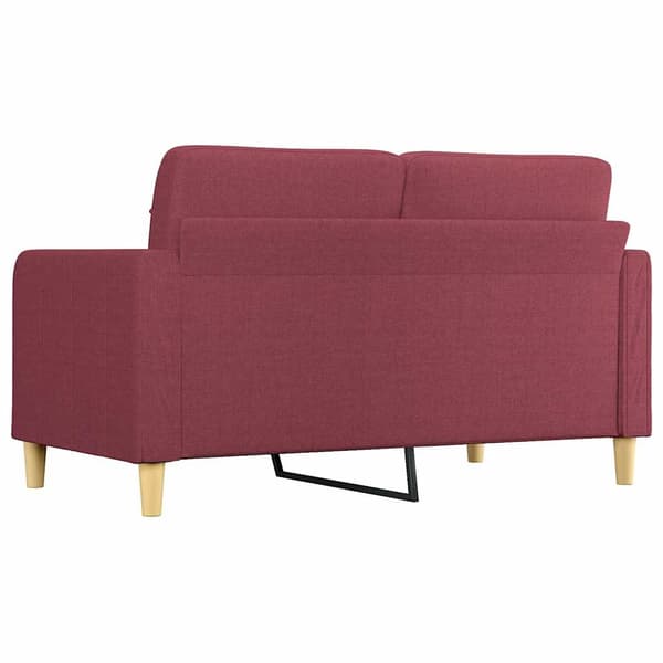 2-sitssoffa vinröd 140 cm tyg