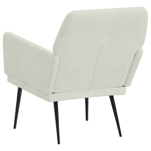 Loungestol gräddvit 62x79x79 cm sammet