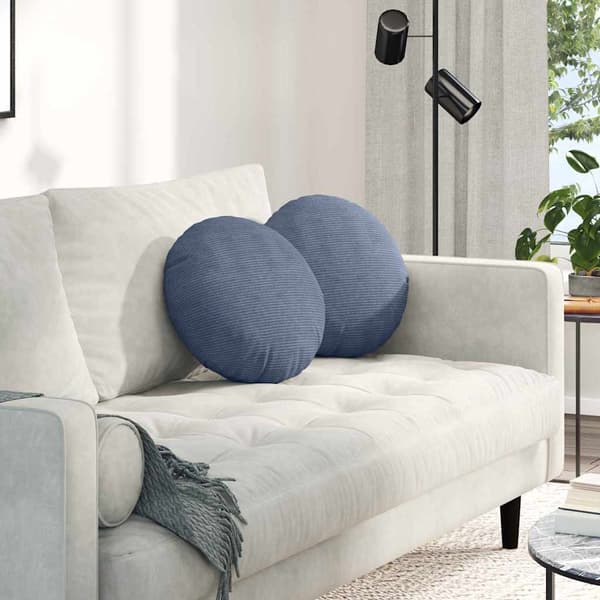 Sittkuddar 2 pcs Blå Ø 40 cm Kordread tyg