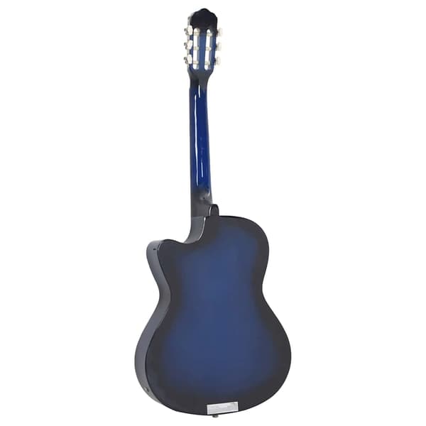 Gitarr western 12 delar med EQ-pedal och 6 strängar blå