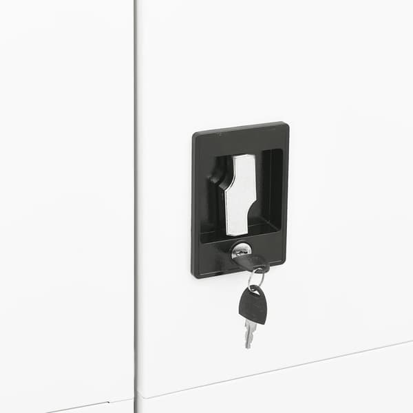 Förvaringsskåp vit 90x40x180 cm stål