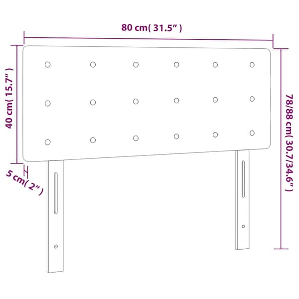 Sänggavel mörkgrön 80x5x78/88 cm sammet