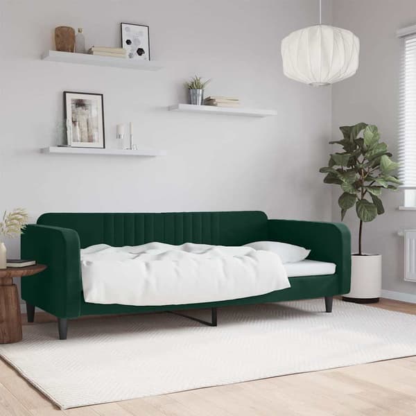 Dagbädd mörkgrön 100x200 cm sammet