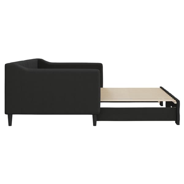 Dagbädd utdragbar svart 90x200 cm tyg