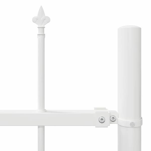 Trädgårdsstängsel 4 pcs Vit 6,8 x 1 m Pulverlackerad stål