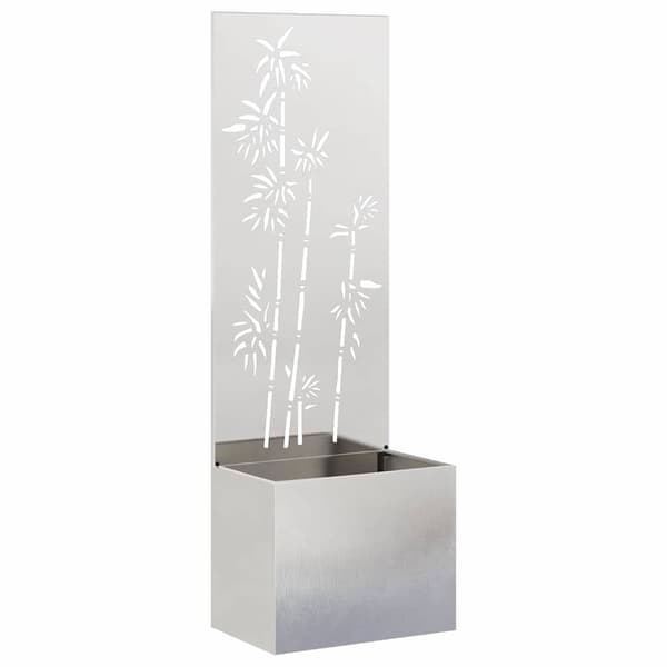 Trädgårds integritetsskärm Silver 50 x 150 cm Rostfritt stål