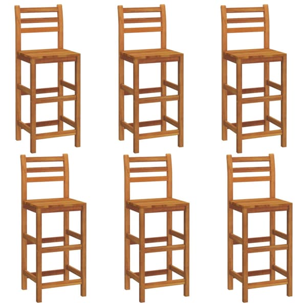 Barstolar 6 st massivt akaciaträ