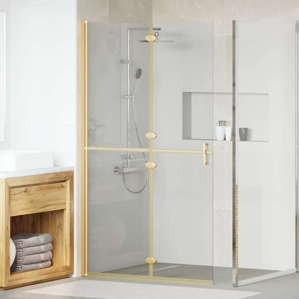 Walk-In duschvägg Guld 110 x 6,5 x 190 cm