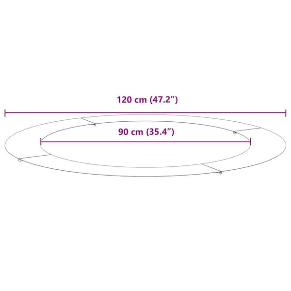 lämplig för Flat Trädringar 5 st Vit Ø90/120 cm Stål