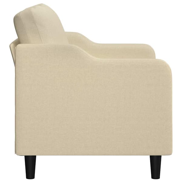 2-sitssoffa gräddvit 140 cm tyg