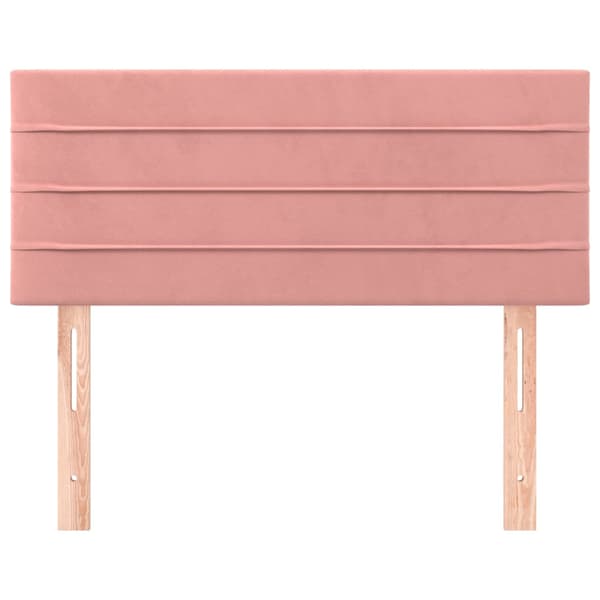 Sänggavel rosa 90x5x78/88 cm sammet