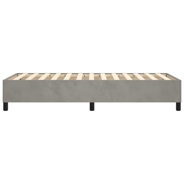 Boxspring-sängram ljusgrå 80x200 cm sammet