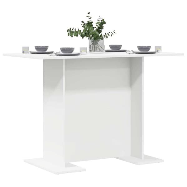 Matbord Vit 110 x 60 x 75 cm Konstruerat trä