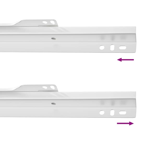 Lådräls 2 pcs Vit 350 mm Stål
